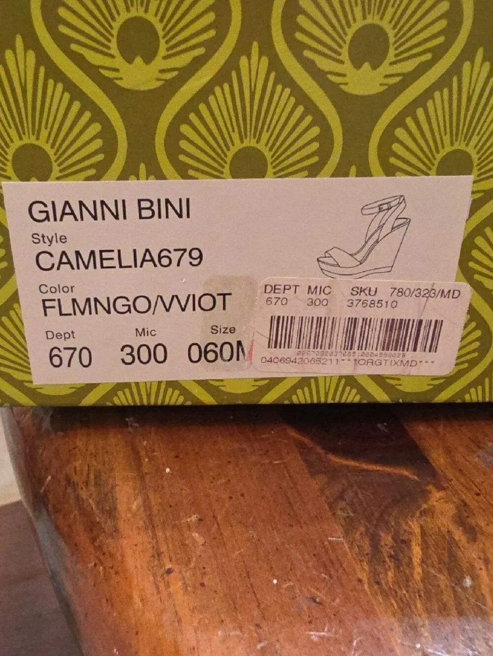 Gianni Bini Pink Purple Blue Colorblock Wedge Sandals